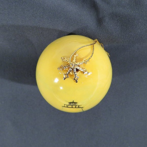 Set of Four (4) Hand Painted NC Lighthouse Ornaments Egg Shells Christmas - Picture 10 of 10